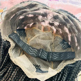 Bohemian knotless braids Full lace wig Natural black or  28"-30" Curly for black women