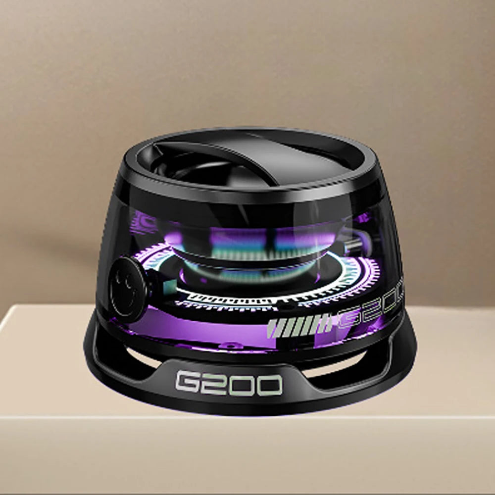 1 altavoz portátil Bluetooth G200 con iluminación RGB, altavoz magnético BT5.3, minicaja de sonido, 7 horas de reproducción, soporte para teléfono.