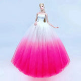 fashion for barbie elegant lady wedding dress for barbie doll clothes princesa for bjd 1/6 dress long dress accessories - Lootquake