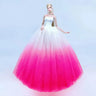 fashion for barbie elegant lady wedding dress for barbie doll clothes princesa for bjd 1/6 dress long dress accessories - Lootquake
