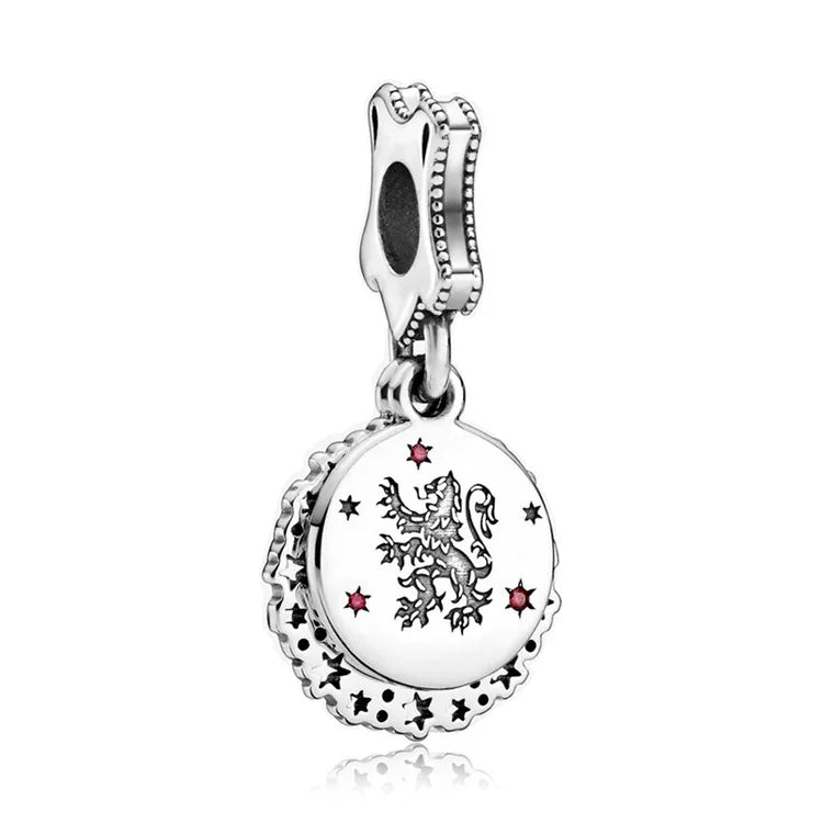 MINISO Charms de plata de ley 925 para pulseras originales de Harry Potter de 3 mm, colgantes para mujer, joyería DIY, regalos