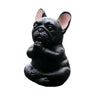 Sitting Figurine Meditation Dog Sculpture Sitting Pug Puppy Yoga Meditation Dog Ornaments Sculptures for Indoor Outdoor Garden