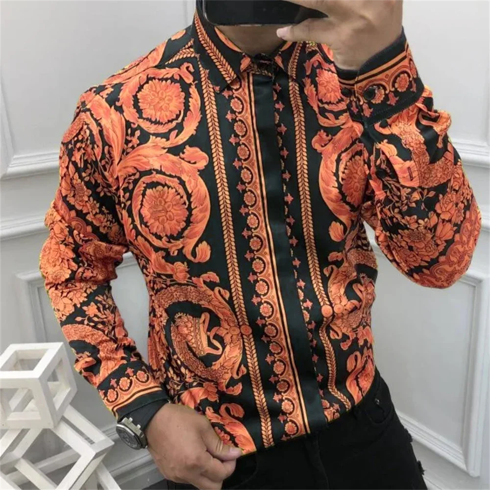 Summer Luxury Mens Button Down Shirts Royal Mens Shirts Casual Slim Fit Soft Smooth Fashion Large Size Luxury Party Shirts
