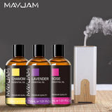 MAYJAM 1PCS 30ML Huile Essentielle d'Aromathérapie Lavande Vanille Jasmin Eucalyptus Menthe Poivrée Huile Aromatique pour Diffuseur Bougie Savon