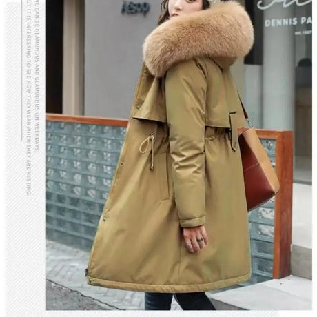 New In Coats & Jackets Women's Winter Padded Jacket Loose Casual Outerwears Fleece Hodded Windbreaker Elegant Office Lady's Coat - Lootquake
