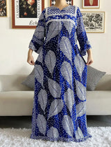 New Style African Dashiki Print Long Sleeve Loose Cotton Elegant Women  Abaya Long Dress Summer Maxi Casual Dresses Vestidos - Lootquake