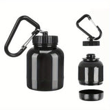 1pc Protein Powder Jar with Carabiner Portable Shaker Cartridge, Suitable for Outdoor Sports, Gym Fitness