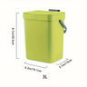 Contenedor de residuos de comida para cocina, pequeño contenedor de compostaje de encimera con tapa, contenedor de restos de comida sin olor, cubo de basura de pared