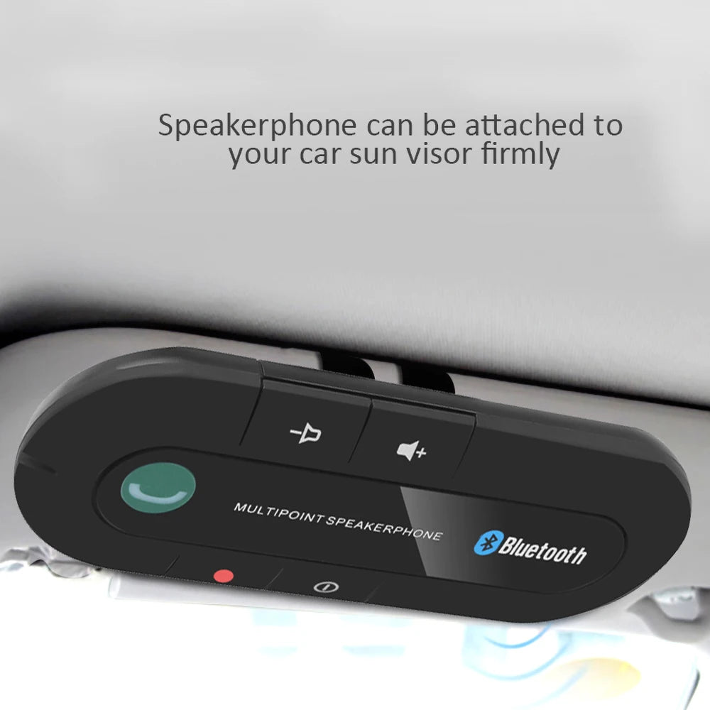 Kit mains libres Bluetooth pour voiture, clip pare-soleil, récepteur audio sans fil, haut-parleur stéréo sans fil, lecteur de musique MP3