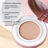 OCHEAL CC Cream Cushion Foundation Cream Corrector hidratante de larga duración Base BB Cream para maquillaje facial Corrector