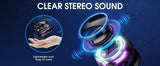 Bluetooth 5.3 Speaker Outdoor Magnetic RGB Lighting Bluetooth Speaker with RGB Color Light Multifunctional Magnetic Phone Holder