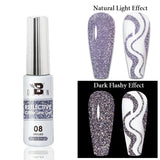 5ML Gold Silver Metallic Liner Paint Gel Polish Chrome Mirror Metal Effect Super Bright French UV LED Semi Permanent Nail Gel