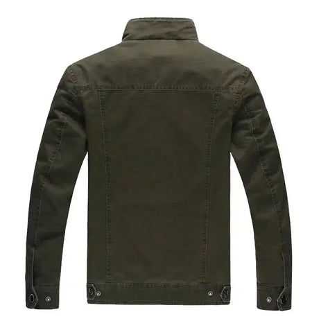 Men Work Jacket Spring and Autumn 2024 New Solid Color Retro Embroidery Outdoor Camping Windproof Coat Men Slim Fit windbreaker - Lootquake