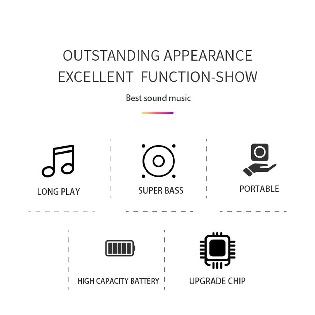 Altavoz Bluetooth estéreo con dos controladores, recargable, portátil, inalámbrico, para teléfono móvil, tableta y altavoz inalámbrico.