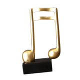 Music Note Sculpture Resin Tabletop Decor for Bookshelf Fireplace Cabinet Office Home Gift Musical Theme Art Statue Ornament