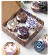 Velas aromáticas de osmanthus y gardenia con pétalos. Pequeñas velas aromáticas románticas para cumpleaños de niñas. Aromaterapia para el hogar.