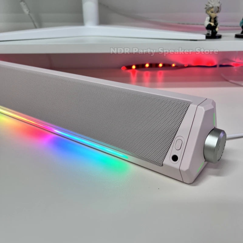 Altavoces Bluetooth para juegos, subwoofer USB portátil, sonido estéreo envolvente, amplificadores, barra de sonido, altavoces de escritorio para PC