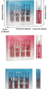 4 PCS Lipstick Set Moisturizing Breathable Glossy Non-Sticky Long-Lasting Full-Look Lips Light Durable Lip Gloss