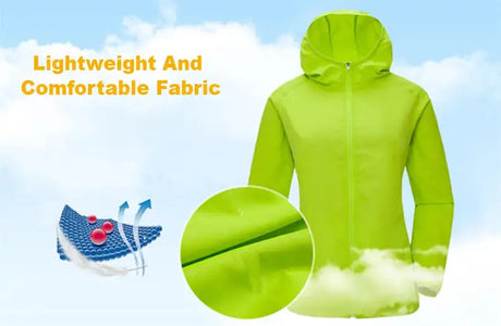 LNGXO Unisex Hiking Jacket Men Women Waterproof Quick Dry Camping Windbreaker Trekking Fishing Rain Coat Outdoor Anti UV Clothes - Lootquake