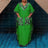 Plus Size 5XL VONDA 2024 Bohemian Printed Long Dress Summer Women V-Neck Short Sleeve Maxi Sundress Casual Pockets Loose Robe - Lootquake