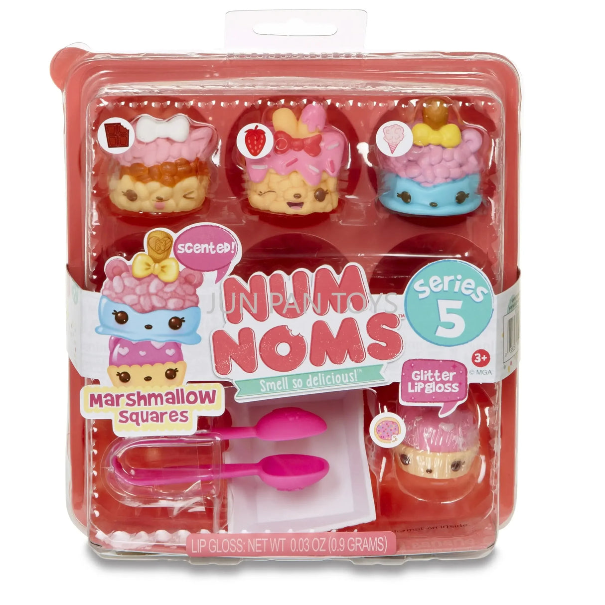 Num Noms Smell So Delicious Starter Pack Series 5 Marble Ice Cream Marshmallow Squares Jelly Rolls Glitter Lip Gloss Kawaii Toy - Lootquake