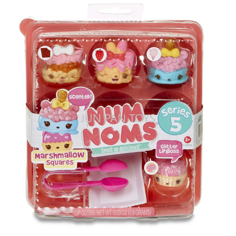Num Noms Smell So Delicious Starter Pack Series 5 Marble Ice Cream Marshmallow Squares Jelly Rolls Glitter Lip Gloss Kawaii Toy - Lootquake