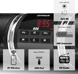 Altavoz estéreo con Bluetooth para motocicleta, reproductor de música MP3, amplificador, radio FM USB para bicicleta y scooter.