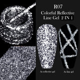LILYCUTE 5ml Liner Gel Nail Polish UV LED Nail Art Paint Gel Gorgeous Glitter French Effect Semi Permanent Nail Painting UV Gel