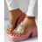 Sandals Women Clear Strap Chunky Heeled Sandals Women Platform Wedges High Heels Shoes Flip Flops Beach Slippers Dress Crystal - Lootquake