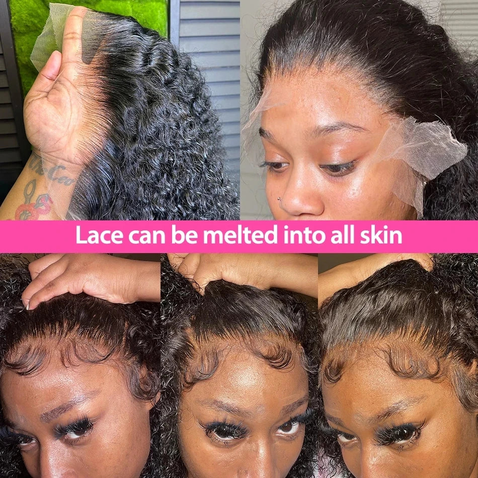 13x4 Deep Wave Bob Wig | Glueless Lace Front | Brazilian Remy Human Hair | Transparent Lace
