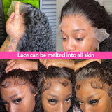 13x4 Deep Wave Bob Wig | Glueless Lace Front | Brazilian Remy Human Hair | Transparent Lace