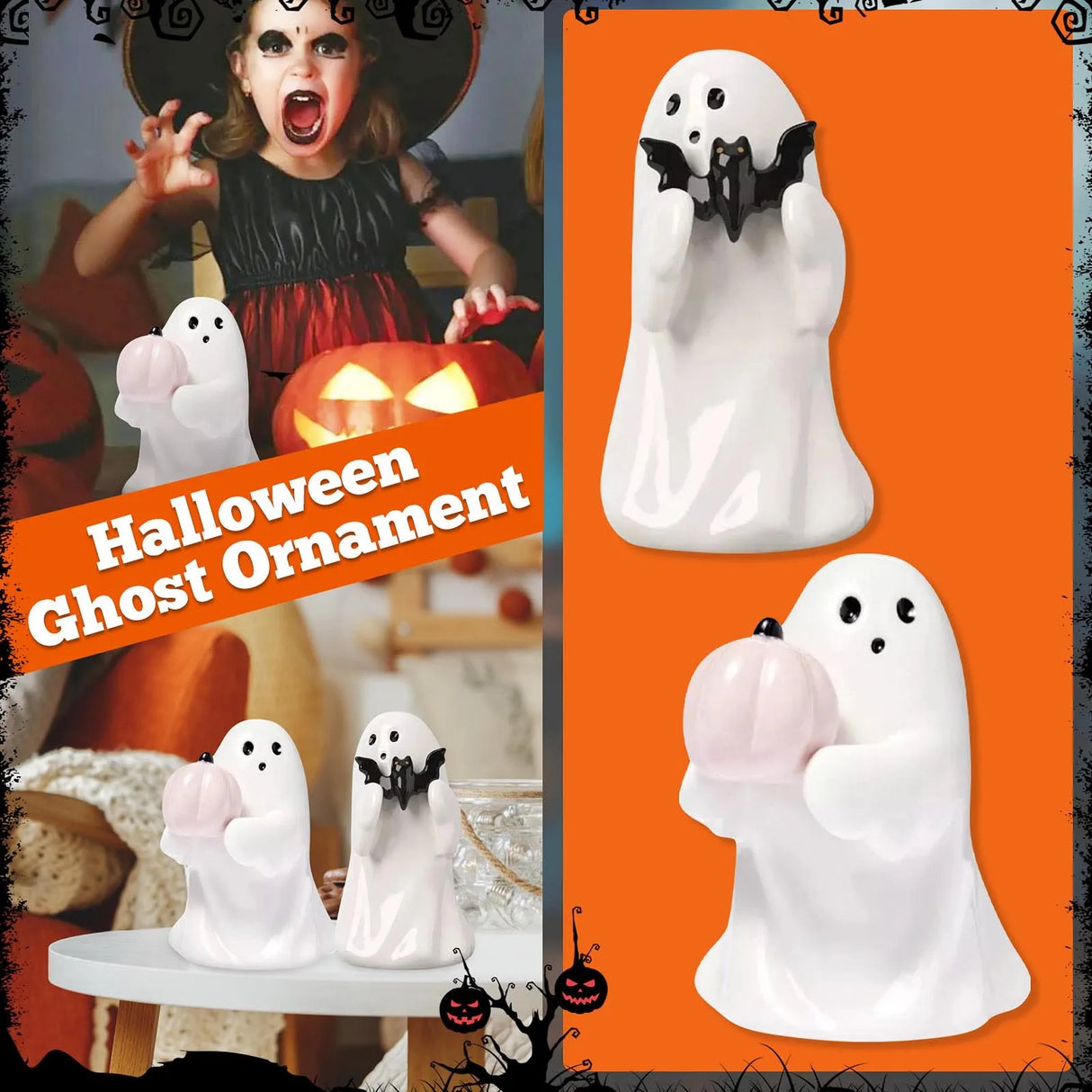Halloween Party Atmosphere Decoration Resin Crafts Ghost Home Decorations Home Furnishings Festival Gifts