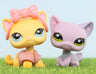 Mini 2pcs Lot Pet Shop Dogs and Cats Collectable With Accessories Best Gift For Kids Toy - Lootquake