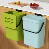 Contenedor de residuos de comida para cocina, pequeño contenedor de compostaje de encimera con tapa, contenedor de restos de comida sin olor, cubo de basura de pared