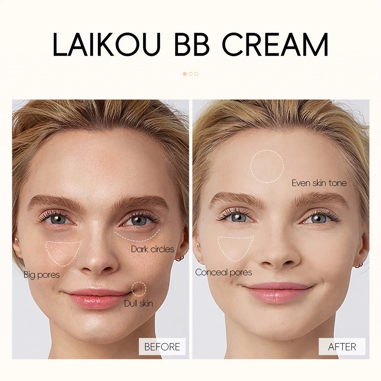 Natural Finish Foundation Cream 30ml Lightweight BB Cover Dark Circles Pores Oil Free Long Lasting Makeup Base