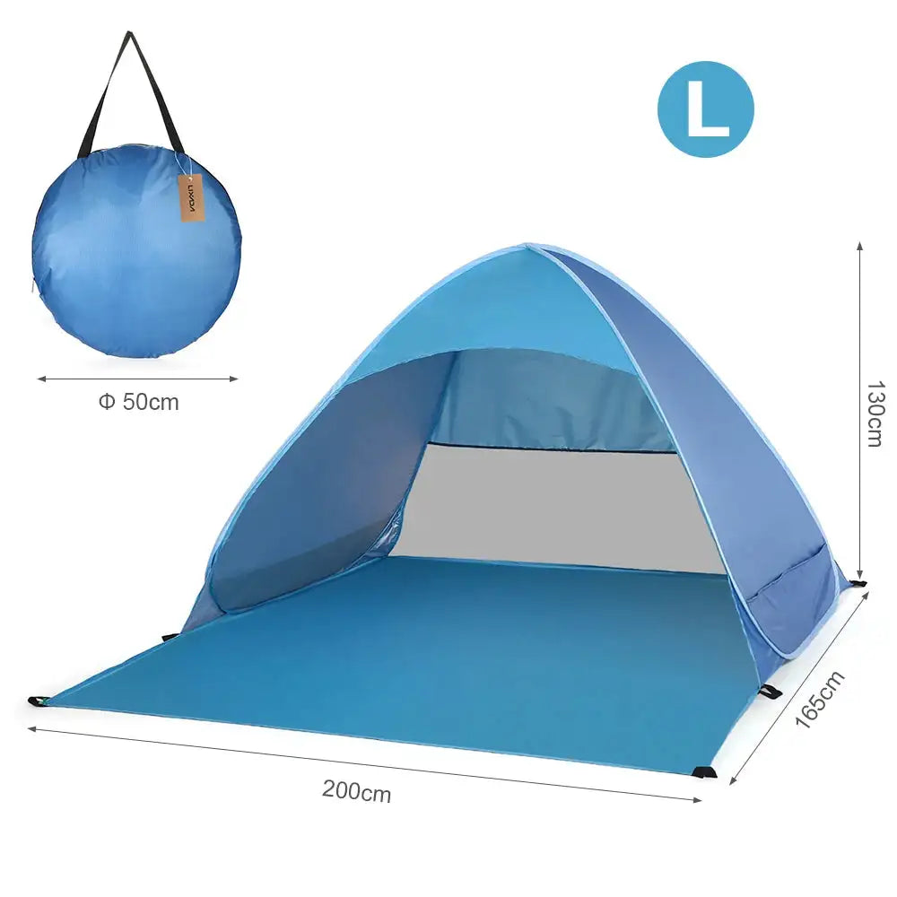 Tienda de campaña automática emergente para playa Lixada, ligera, para exteriores, con protección UV, para acampar y pescar, refugio solar tipo cabaña