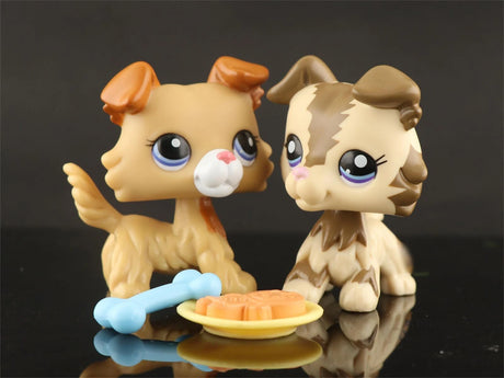 Mini 2pcs Lot Pet Shop Dogs and Cats Collectable With Accessories Best Gift For Kids Toy - Lootquake