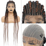 36" Cornrow Knotless Braids Wig | 360 Full Lace | Baby Hair | Synthetic