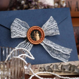 Série de cadres photo, tête de tampon de cire à cacheter, peinture au feu, pour bricolage, scrapbooking, enveloppe, invitation de fête de mariage