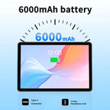 Tablette PRITOM 10 pouces Android 13, 8 (4 + 4) Go + 64 Go extensible 1 To, Wi-Fi 6, haut-parleurs et appareil photo double boîtier, BT 5.0, avec stylet mécanique C