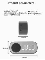 Enceinte Bluetooth sans fil, caisson de basses multifonction, mini réveil intelligent avec IA