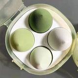 4Pcs Makeup Sponge Powder Puff Dry and Wet Combined Beauty Cosmetic Ball Powder Puff Bevel Cut Make Up Sponge Foundation Tools