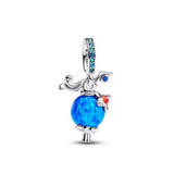 Nuevo dije de rana perezosa de plata 925 con forma de animal, pato, cerdo, oso, compatible con pulsera original, decoración, colgante para mujer, regalo de joyería
