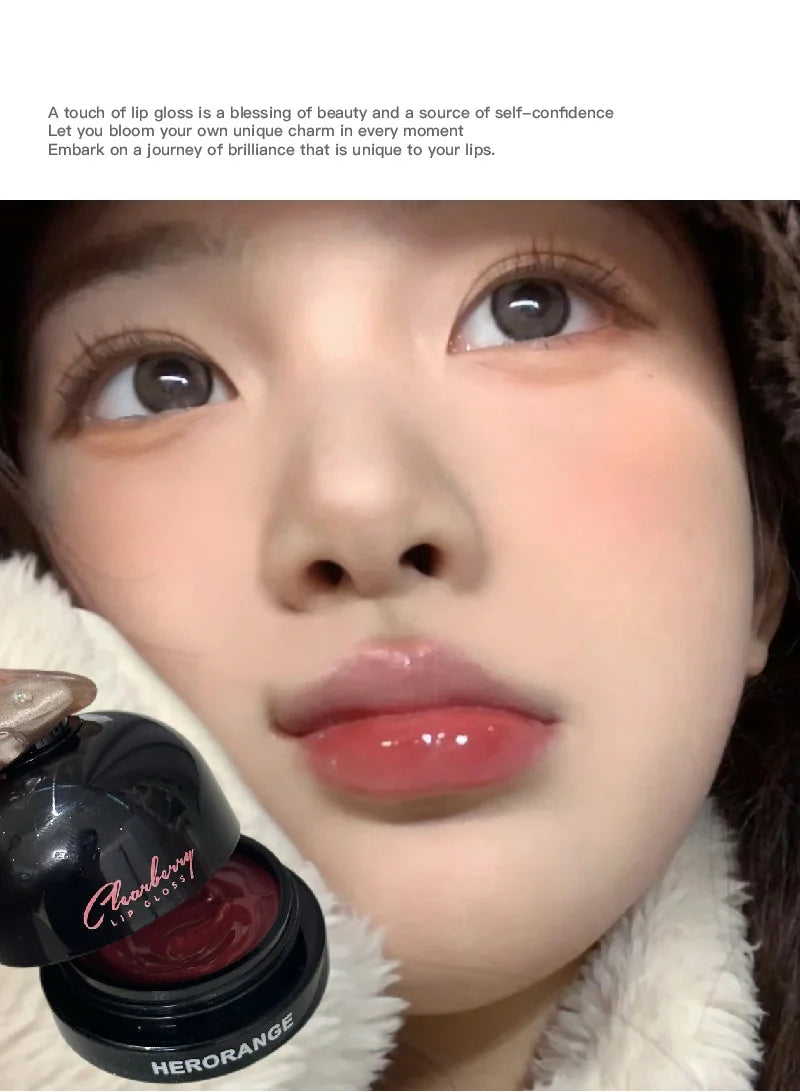Lip Essence Mouth Red Lip Glaze Mirror Gloss Nude Lip Gloss Moisturizing Lipstick For Women Waterproof And Long-lasting Lipstick