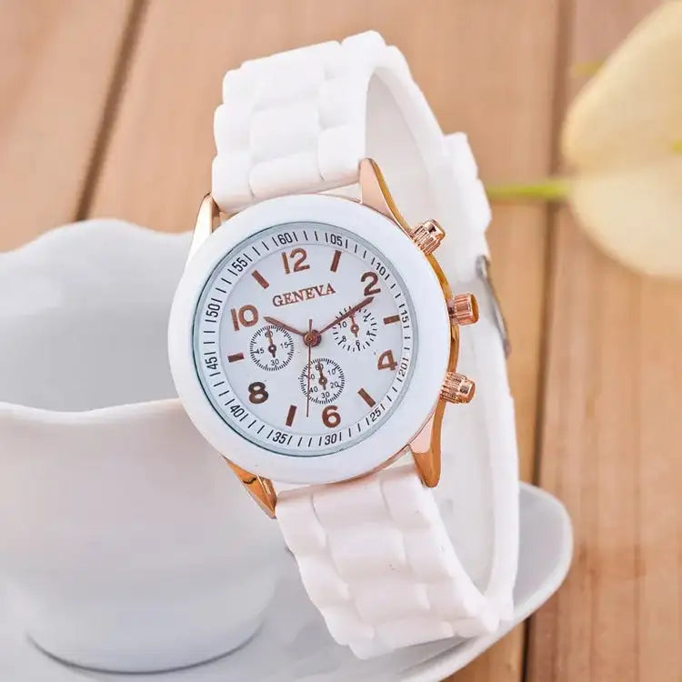 Watch Hot Sales Geneva Brand Silicone Women Watch Ladies Fashion Dress Quartz Wristwatch Female Watch Montre Relogio Feminino - Lootquake