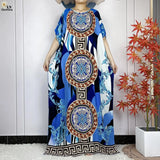 2024 Latest Muslim Sets Women Clothing Cotton Floral Loose Dashiki Long Dress African Abaya Dubai Traditional Islamic Clothing