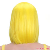 10 Inch Ombre Brown Straight Short Bob Wig | Synthetic Lace Front Wigs for Women (Heat Resistant Fiber, Cosplay & Daily Use)