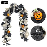 Halloween Pumpkin Cane Flying Indoor Fall Maple Leaf Garland Maple Leaf Autumn Thanksgiving Decor for Party Desk Decor