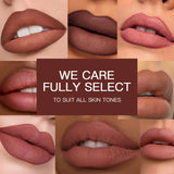 USHAS,Lipstick + lip liner set, matte finish, waterproof, long-lasting and non-staining, velvet nude lip gloss