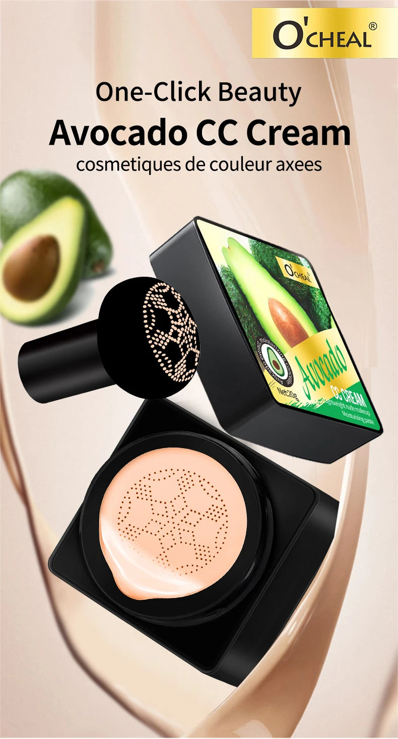 Base de maquillaje ligera con colchón de aire, crema CC, corrector hidratante natural, tono de piel uniforme, maquillaje de contorno de larga duración, cosméticos